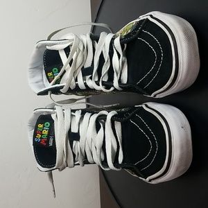 Vans Nintendo Super Mario Bros Game Over High Top Skateboard Shoes Kids Sz 6.0